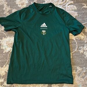 Adidas Green Timbers Soccer T-Shirt with Logo
